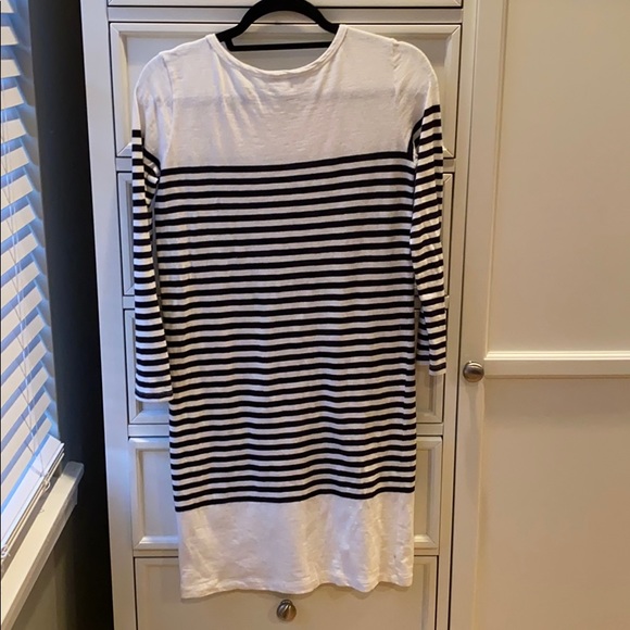 Joie Pentea B Dress Balck White Stripe Dress - Picture 7 of 9